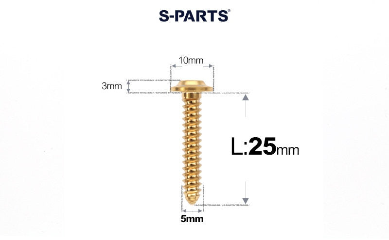 SPARTS Button Head M5×L10-35 Titanium Screws Self-Tapping Bolt