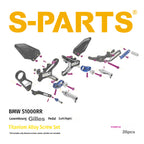 SPARTS Gilles Foot Peg Titanium Bolt Kit for BMW S1000RR – Luxembourg Edition