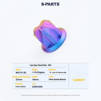 SPARTS Titanium Variator Lock Nut for Vespa 150 Sprint / Primavera – Closed-End Upgrade