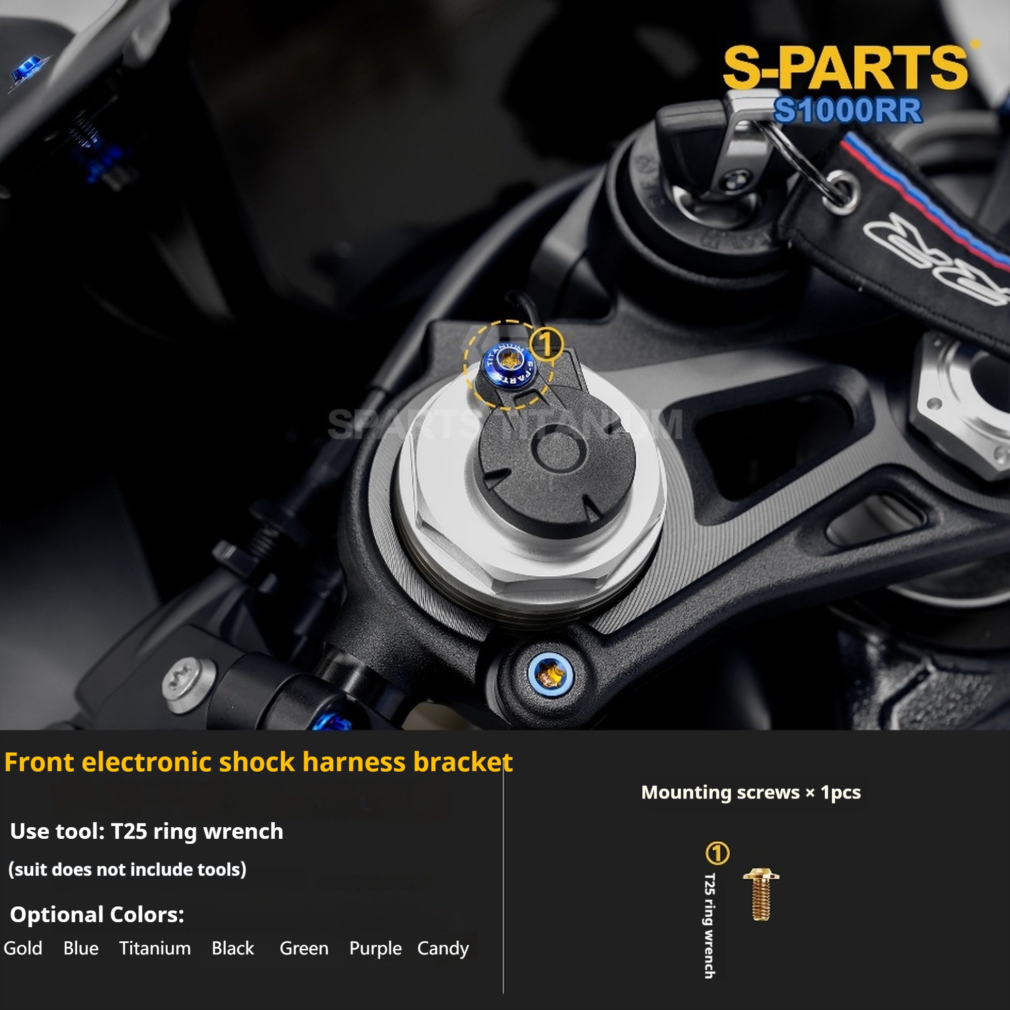 SPARTS TC4 Titanium Bolt Kit Compatible with BMW S1000RR — Full Motorcycle Upgrade Fastener Set