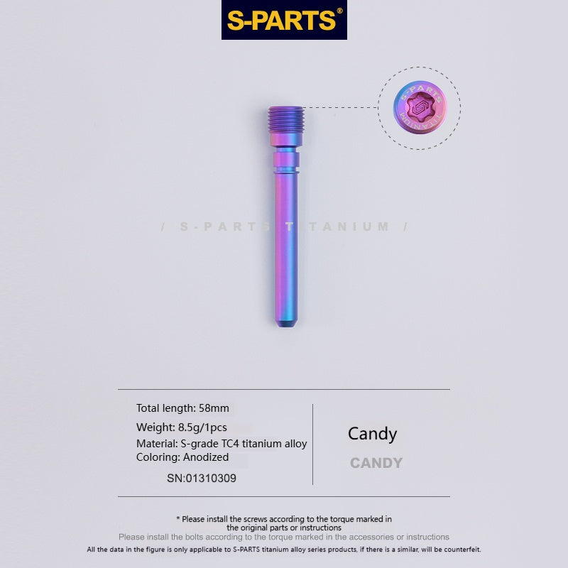 SPARTS Titanium Caliper Pin Bolt for Waterbird Caliper — Lower Pump, Compatible with Brembo Big Radial