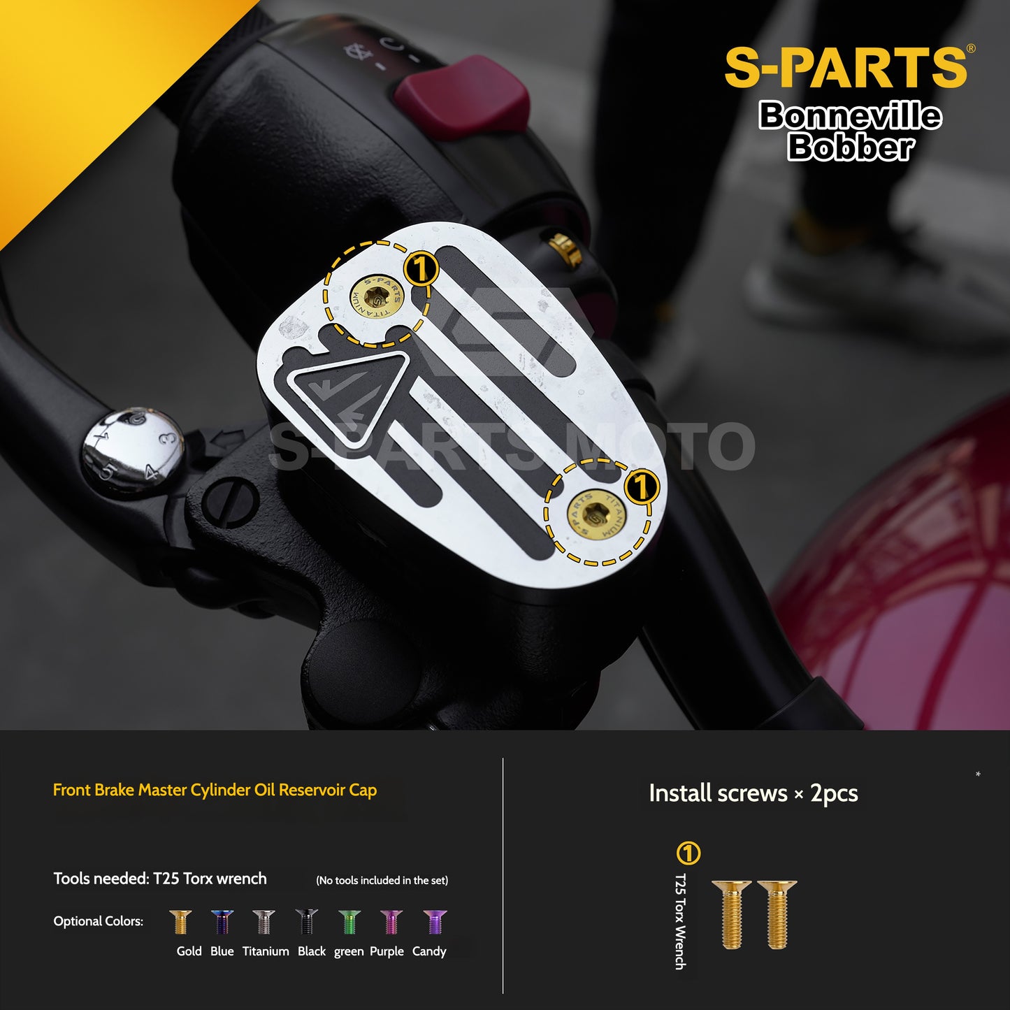 SPARTS Titanium Set Screws for Triumph Bonneville Bobber Motorcycle Modification