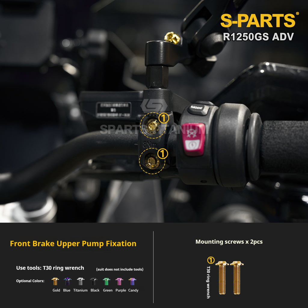 SPARTS Titanium Bolt Kit for BMW R 1250GS ADV – CNC Titanium Upgrade Kit