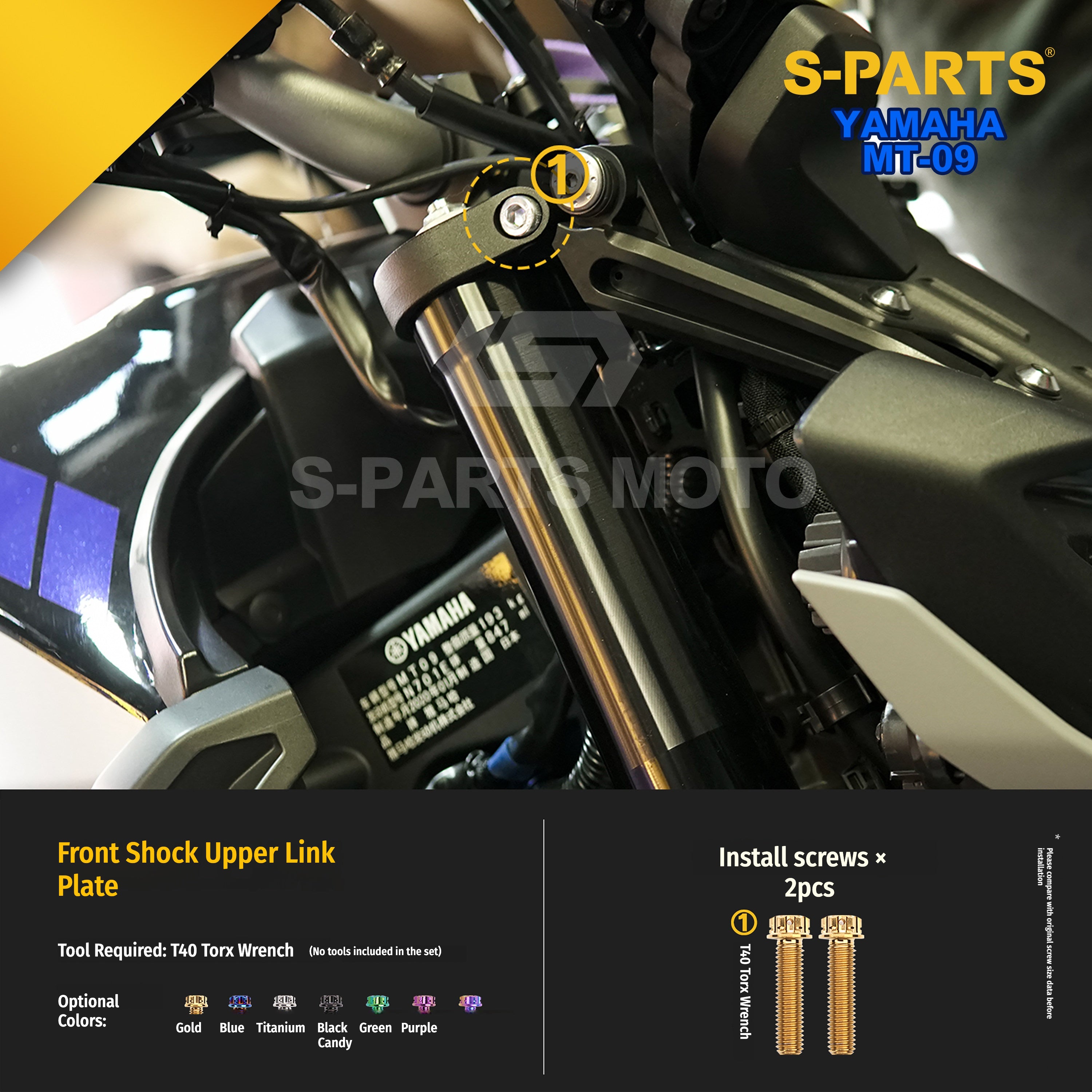 SPARTS Yamaha MT-09 Titanium Bolt Kit | TC4 Grade Motorcycle Fasteners