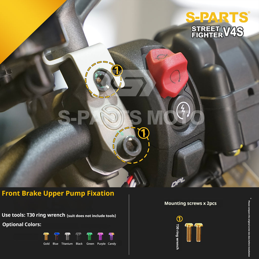 SPARTS Titanium Bolt Kit for Ducati Streetfighter V4S