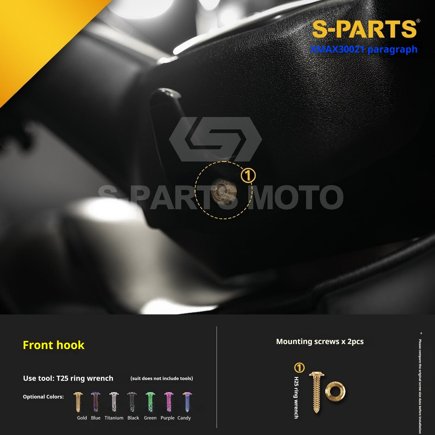 SPARTS 2021 XMAX300 YAMAHA Motorcycle Modified Titanium Alloy Bolts Screws