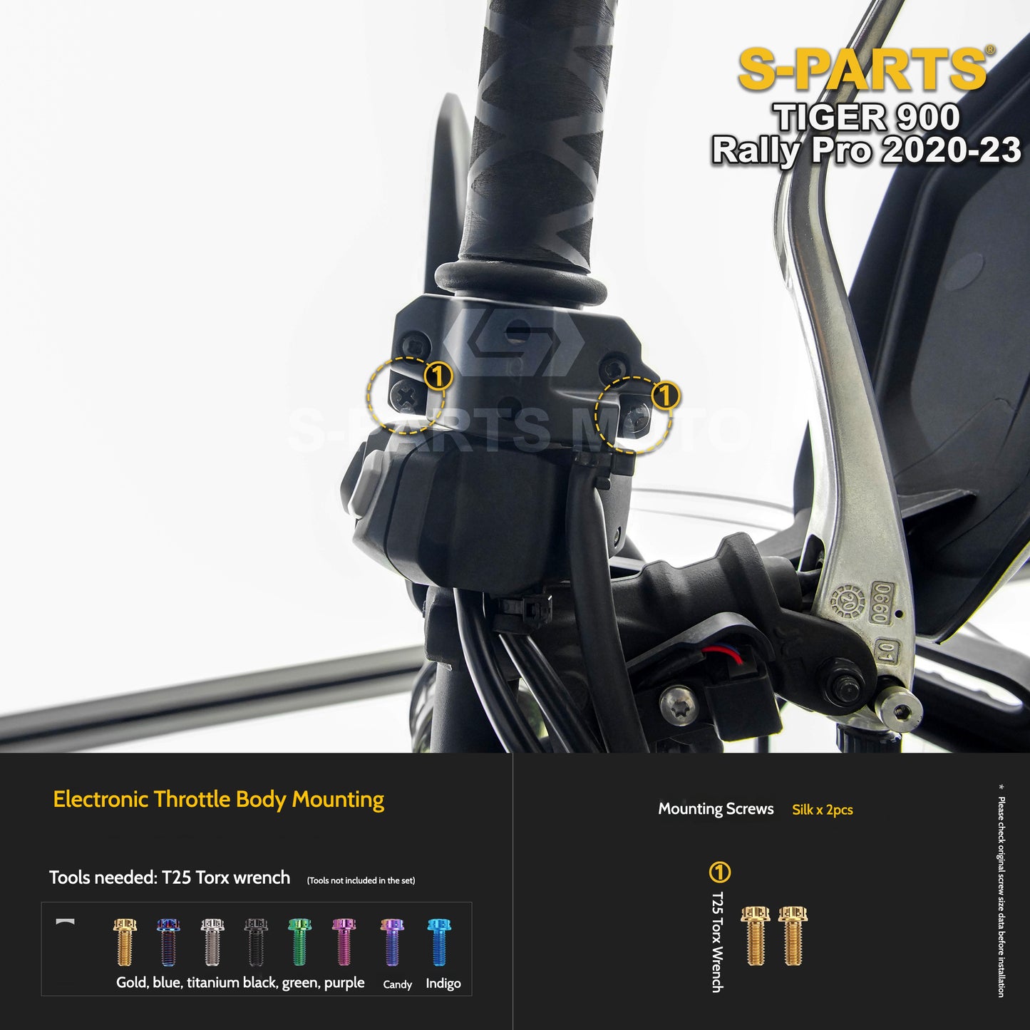 SPARTS Triumph Tiger 900 Rally Pro (2020–2023) Motorcycle Modified Titanium Alloy Bolts