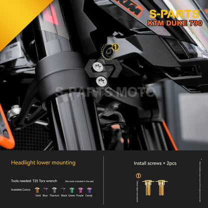 S-parts Titanium Styling & Bodywork Fairing Bolt Kit for KTM DUKE 790 | Premium Grade 5 Accessories