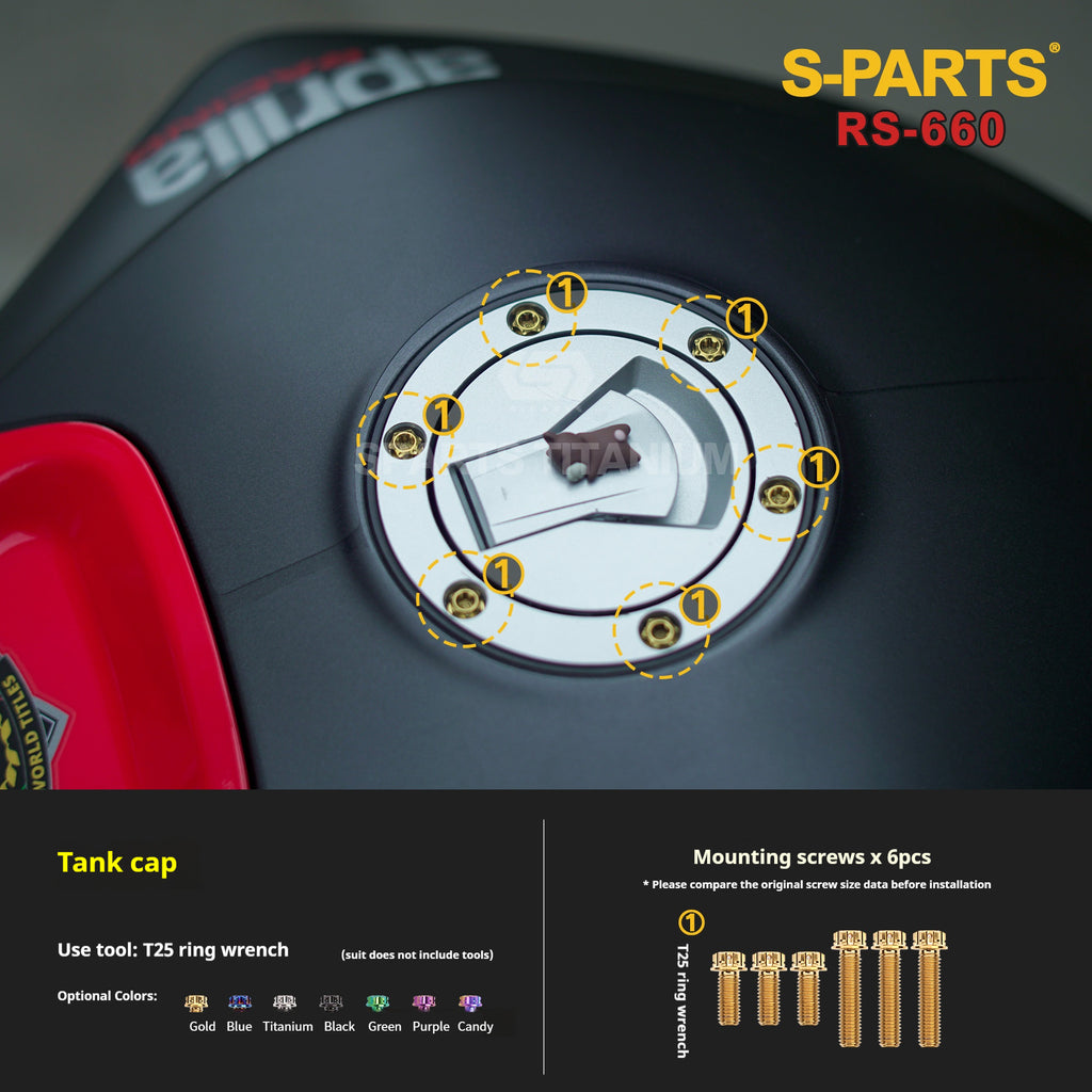 SPARTS Titanium Bolt Kit for Aprilia RS660 2021 – CNC Titanium Upgrade Kit