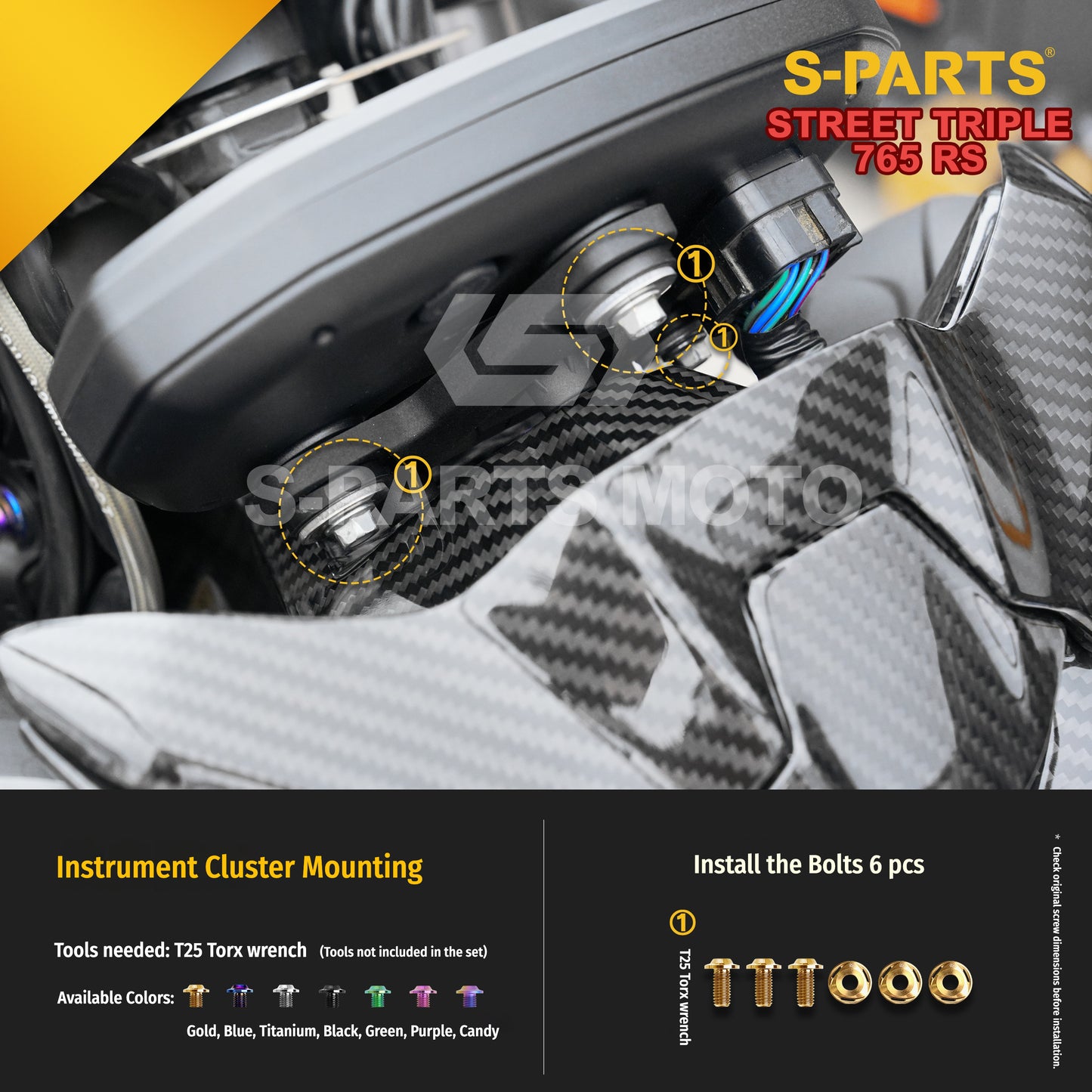 SPARTS Titanium Bolts for Triumph Street Triple 765 RS – Body & Controls Upgrade Fasteners