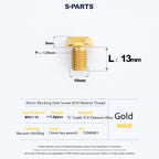 SPARTS Titanium Mirror Block-Off Bolts · M8/M10 Positive & Reverse Thread · Lightweight Motorcycle Plug Bolts