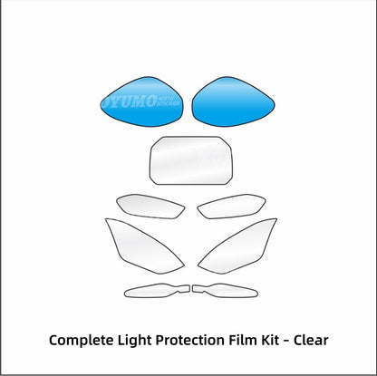 BMW S1000RR TPU Dashboard Screen Protector Headlight & Taillight Protection Film Nano Crystal Self-Healing Clear Film Motorcycle Accessories