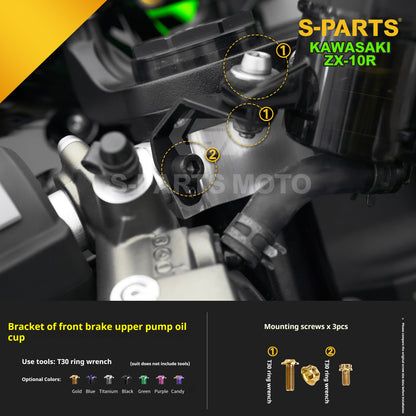SPARTS 2023 Kawasaki ZX-10R Titanium Bolt Kit for Motorcycle/Electric Vehicle Modification