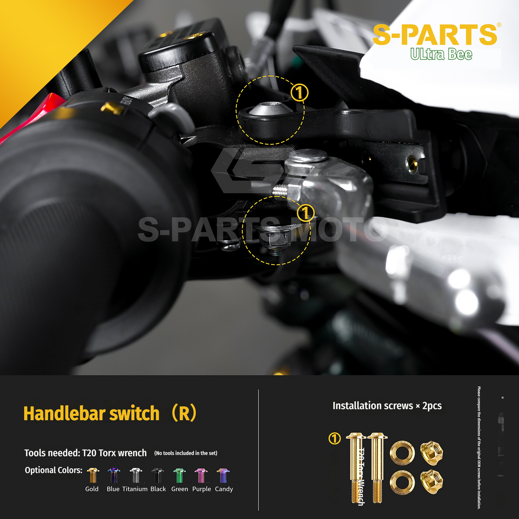 SPARTS Titanium Bolt Kit for Ultra Bee | Full Motorcycle Upgrade Set
