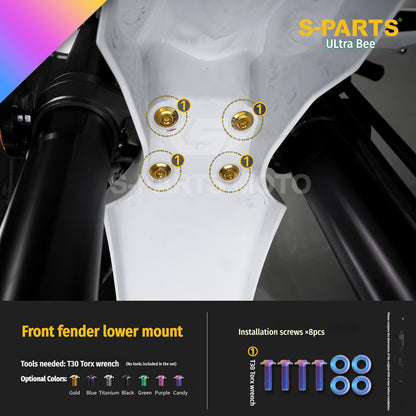 SPARTS Titanium Bolt Kit for Ultra Bee | Full Motorcycle Upgrade Set