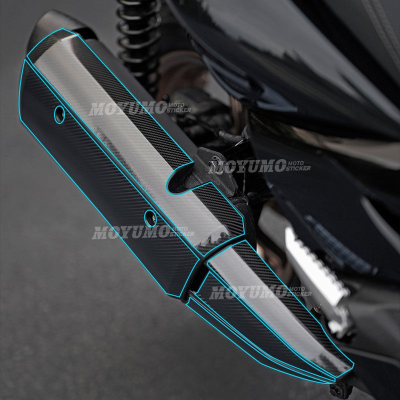 Yamaha XMAX 300 2023–2024 Thickened High-Gloss Carbon Fiber Body Protection Stickers