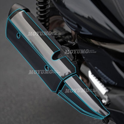 Yamaha XMAX 300 2023–2024 Thickened High-Gloss Carbon Fiber Body Protection Stickers
