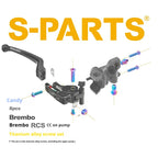 SPARTS Titanium Alloy Brembo RCS CC Master Cylinder Bolt Kit | Motorcycle Brake System Upgrade