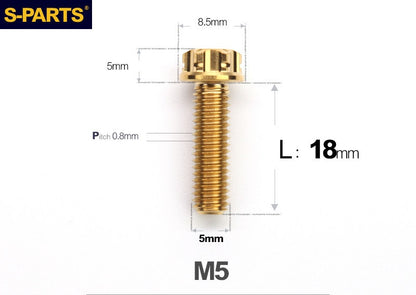 SPARTS M5 Titanium Bolt A3 Series – Motorcycle & E-Bike Upgrade Screws