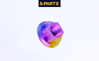 SPARTS Hex Flange Titanium Nut – A3 Series – M5 / M6 / M8 / M10 / M12 – Motorcycle Locking Hardware