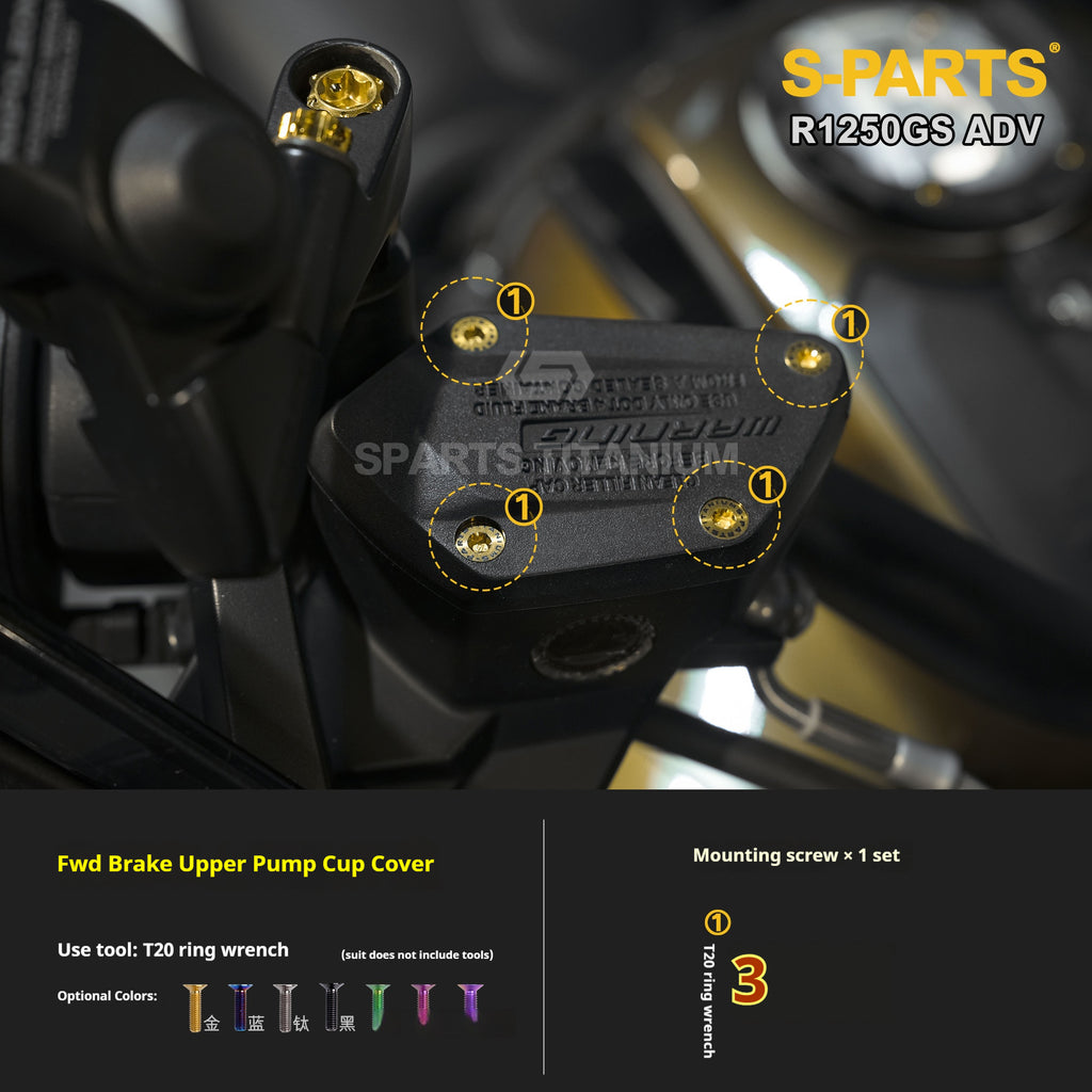 SPARTS Titanium Bolt Kit for BMW R 1250GS ADV – CNC Titanium Upgrade Kit