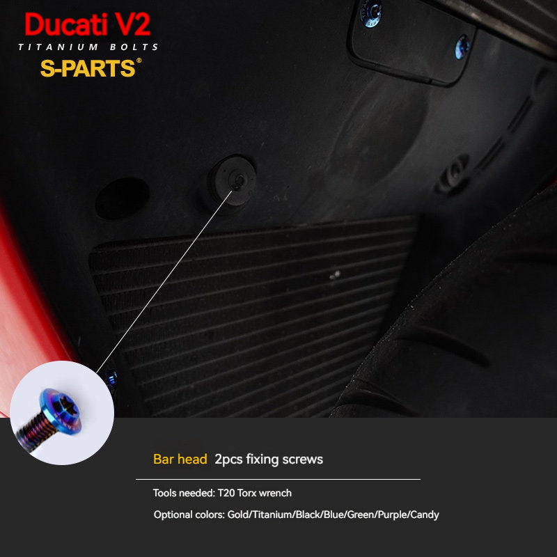 S-PARTS  Compatible with / Suitable for Ducati DUCATI V2 Full Titanium Bolt Kit