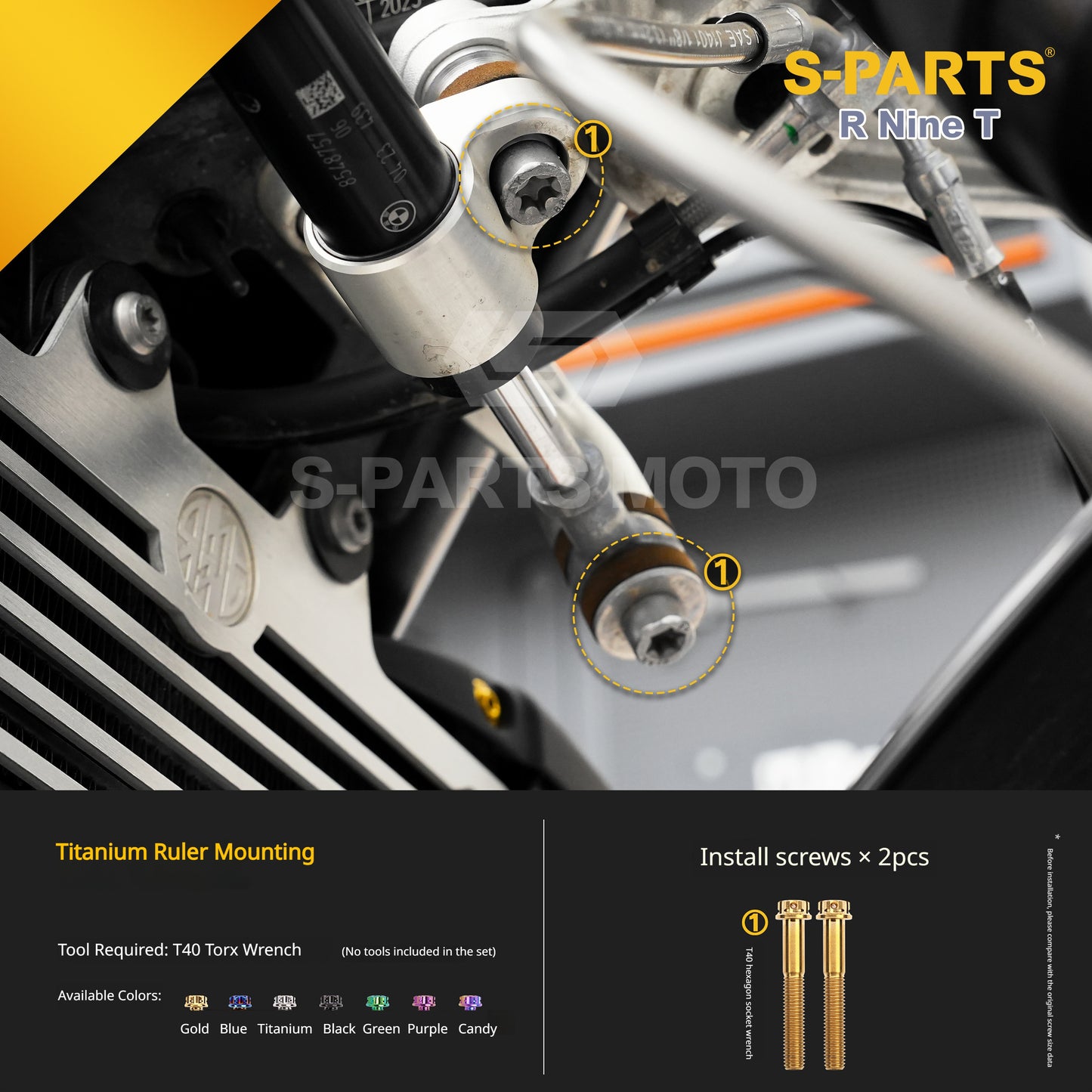 S-PARTS Premium Titanium Braking & Handling Upgrade Kit for BMW R nineT