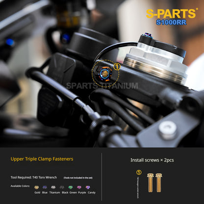 SPARTS Titanium Chassis Bolt Kit Brake Disc Caliper Sprocket Screws for BMW S1000RR
