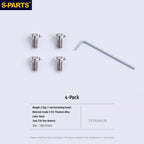 S-PARTS Titanium Visor Mechanism Cover & Screws Kit for SHOEI GLAMSTER Helmet