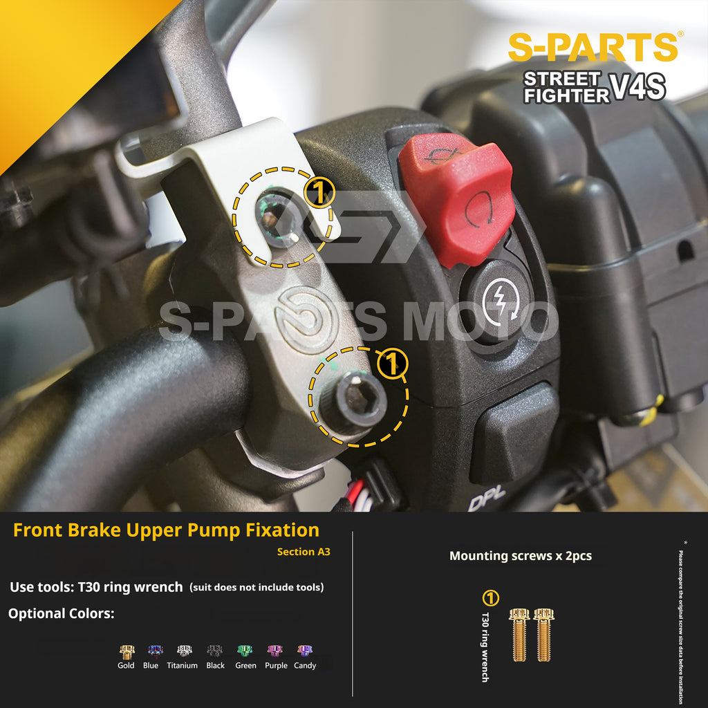 SPARTS Titanium Bolt Kit for Ducati Streetfighter V4S