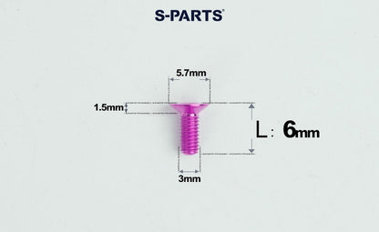 SPARTS Series M3 L6-30 Countersunk Titanium Bolt