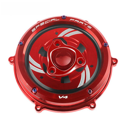 Ducati 959 / 1199 / 1299 / Panigale V2 / V4 / V4S Transparent Clutch Cover Kit Clear Clutch Side Cover Upgrade