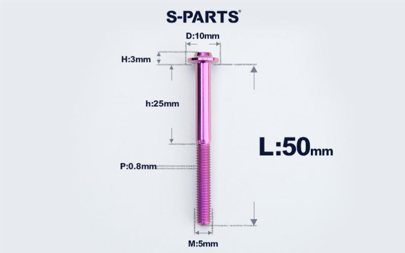 SPARTS A3 Countersunk Head M5 D10 Titanium Bolt TC4 Motorcycle & E-Bike Custom Fastener