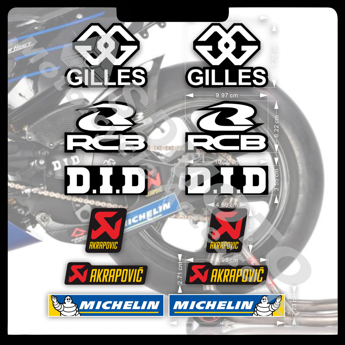 MotoGP Race Style Decal Kit for Yamaha R1 R25 R3 R6 (2019-2021) | Waterproof Reflective PVC Stickers