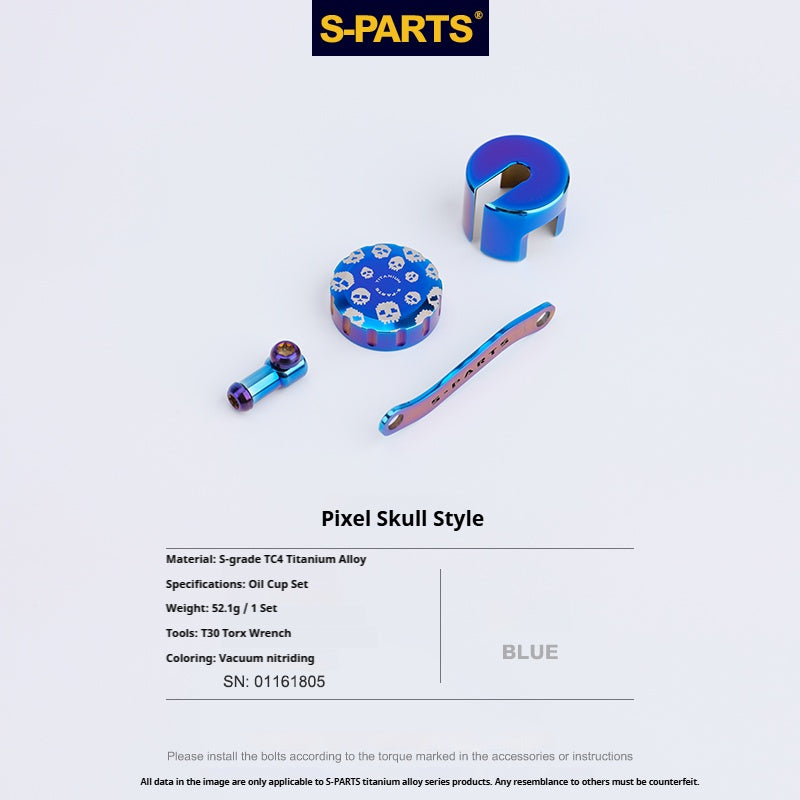 SPARTS Titanium Reservoir Cap Compatible with Brembo Master Cylinder – Separate Small Tank Cover Kit