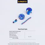 SPARTS Titanium Reservoir Cap Compatible with Brembo Master Cylinder – Separate Small Tank Cover Kit