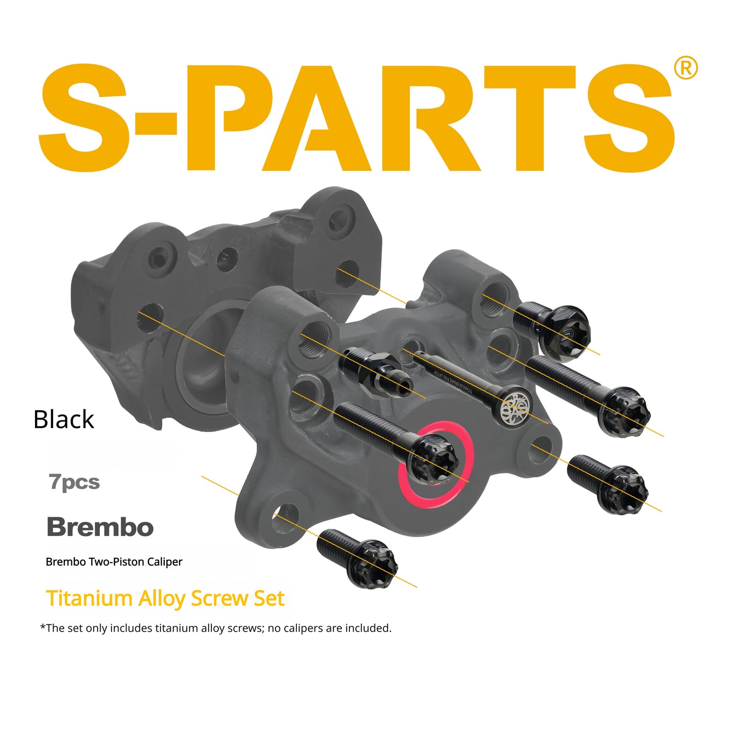 SPARTS Brembo Basic 2-Piston / 4-Piston Caliper Titanium Bolt Kit