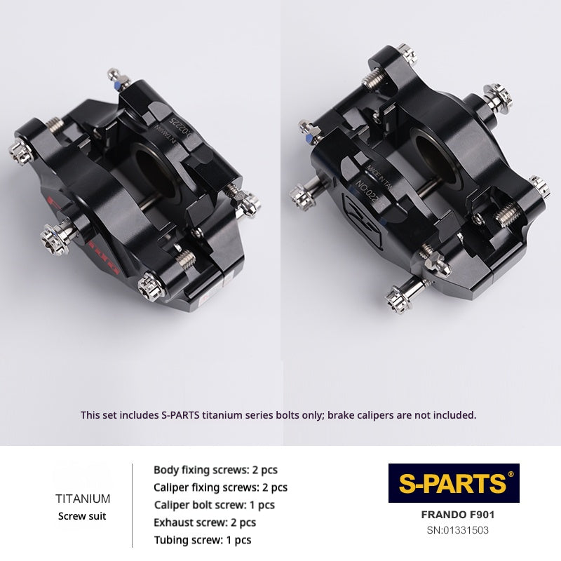 SPARTS Titanium Brake Caliper Bolt Kit – FRANDO F901 2020-2022 (Single Caliper,  A2 Pan Head Options)
