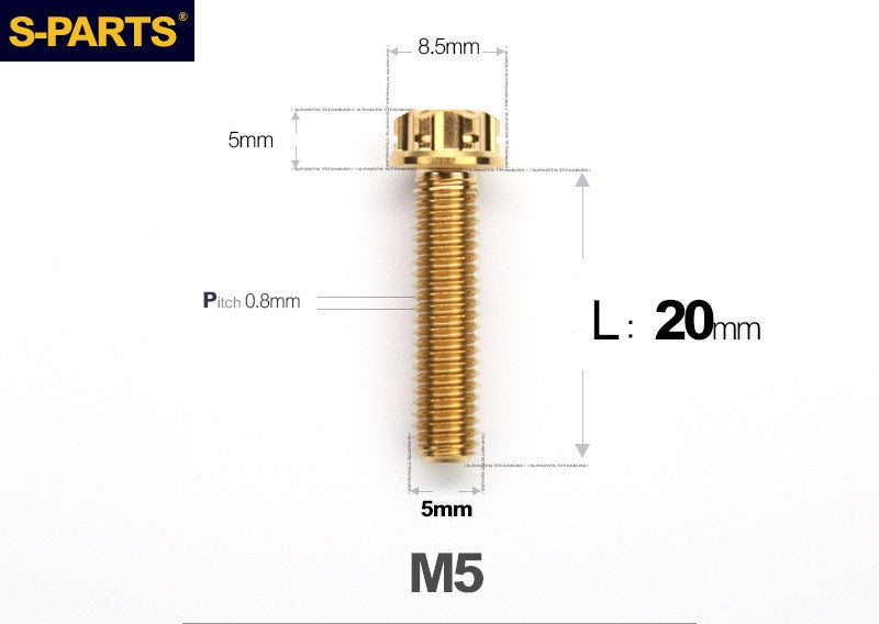 SPARTS M5 Titanium Bolt A3 Series – Motorcycle & E-Bike Upgrade Screws