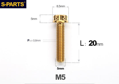 SPARTS M5 Titanium Bolt A3 Series – Motorcycle & E-Bike Upgrade Screws