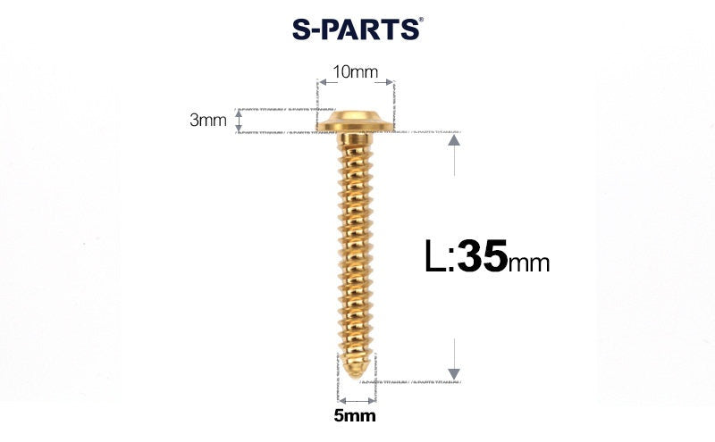 SPARTS Button Head M5×L10-35 Titanium Screws Self-Tapping Bolt