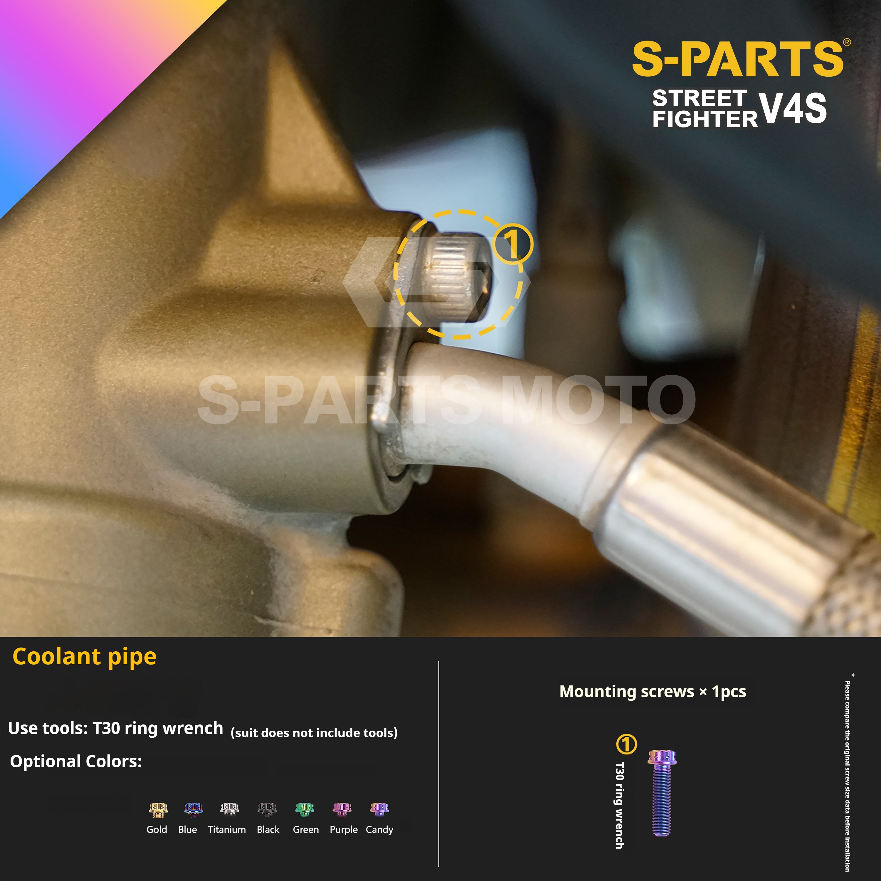 SPARTS Titanium Bolt Kit for Ducati Streetfighter V4S – Candy Color Upgrade