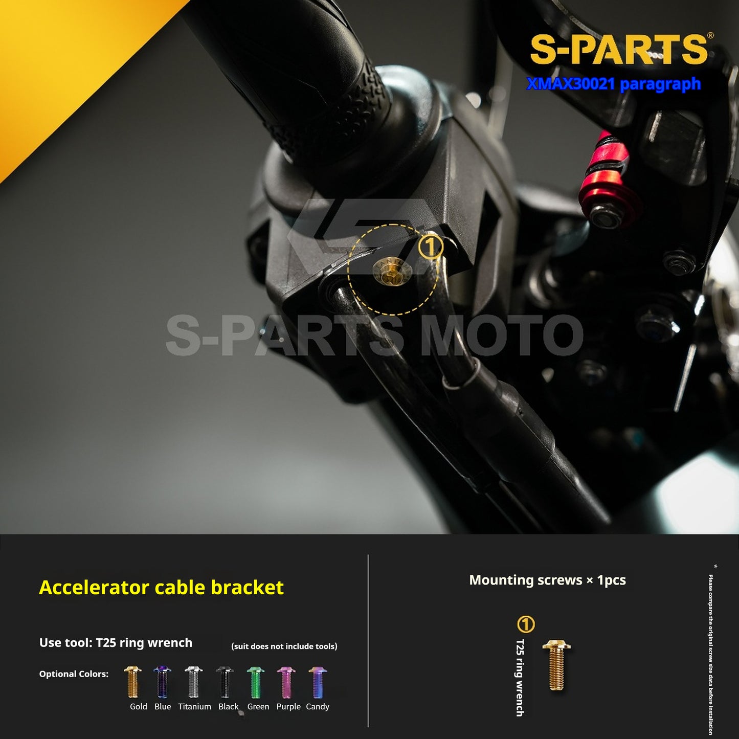 SPARTS 2021 XMAX300 YAMAHA Motorcycle Modified Titanium Alloy Bolts Screws