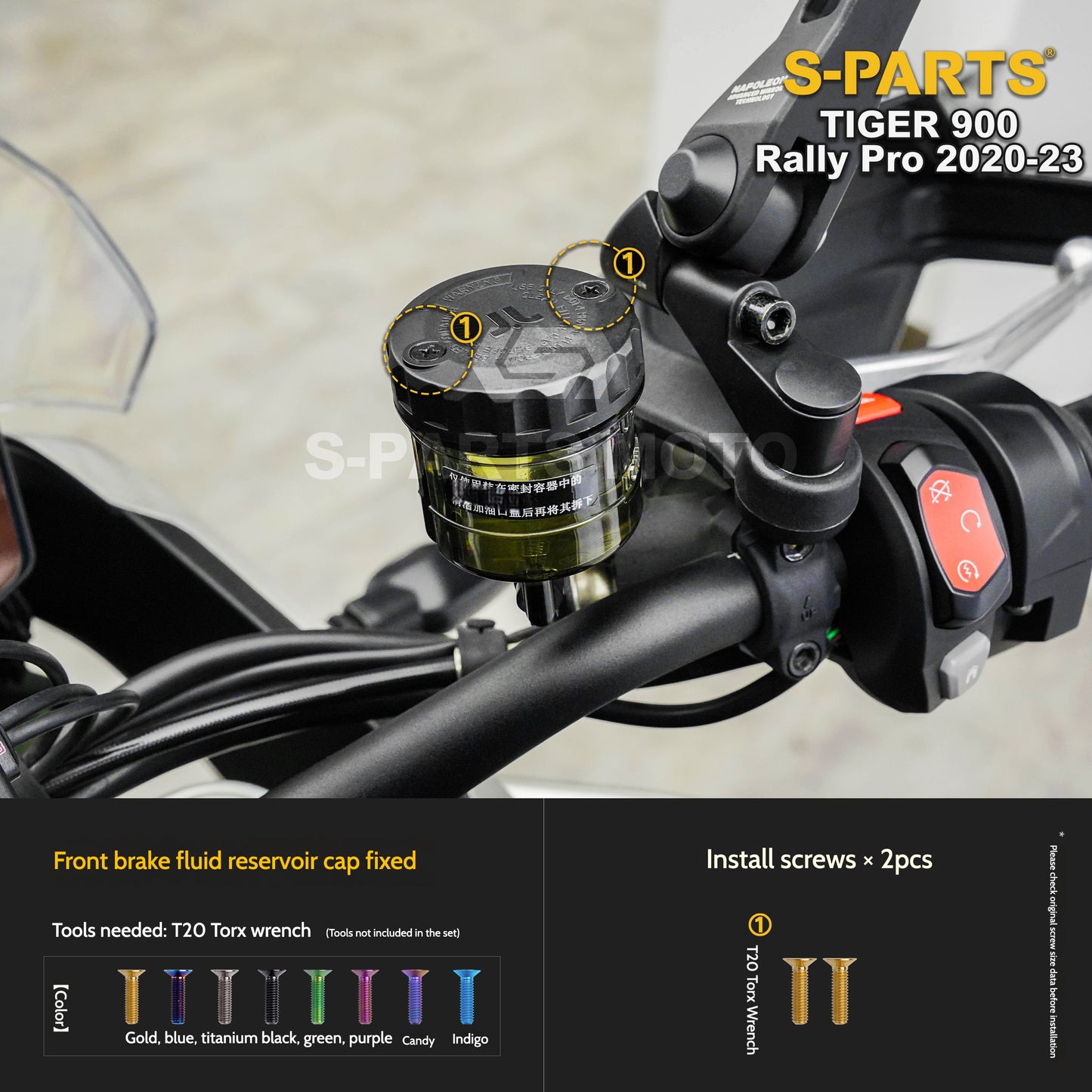 SPARTS Triumph Tiger 900 Rally Pro (2020–2023) Motorcycle Modified Titanium Alloy Bolts