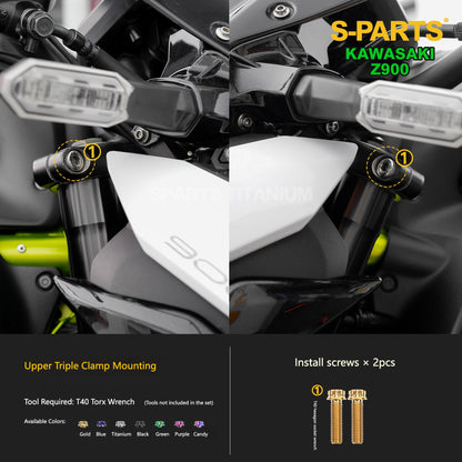 S-PARTS Titanium Fasteners Suspension & Brake System Bolt Kit for Kawasaki Z900