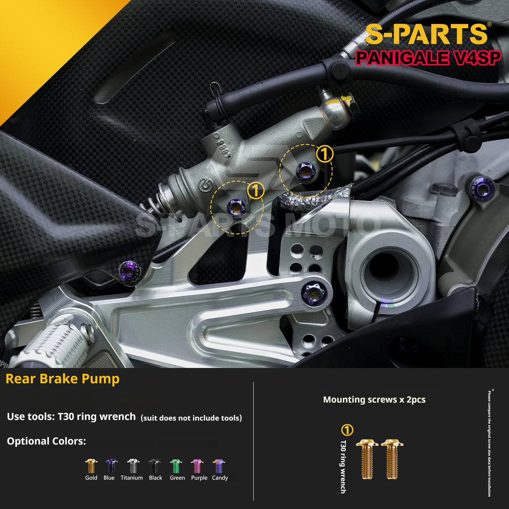 SPARTS TC4 Titanium Bolt Kit for Ducati Panigale V4SP Motorcycle