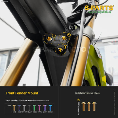 S-PARTS TC4 Titanium Full Bolt Kit for Sur-Ron Light Bee X (2025 Model)