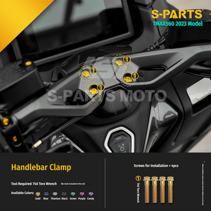 SPARTS Titanium Bolt Kit for Yamaha TMAX560 2023-Front & Cockpit System
