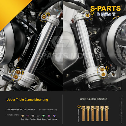 S-PARTS Premium Titanium Braking & Handling Upgrade Kit for BMW R nineT