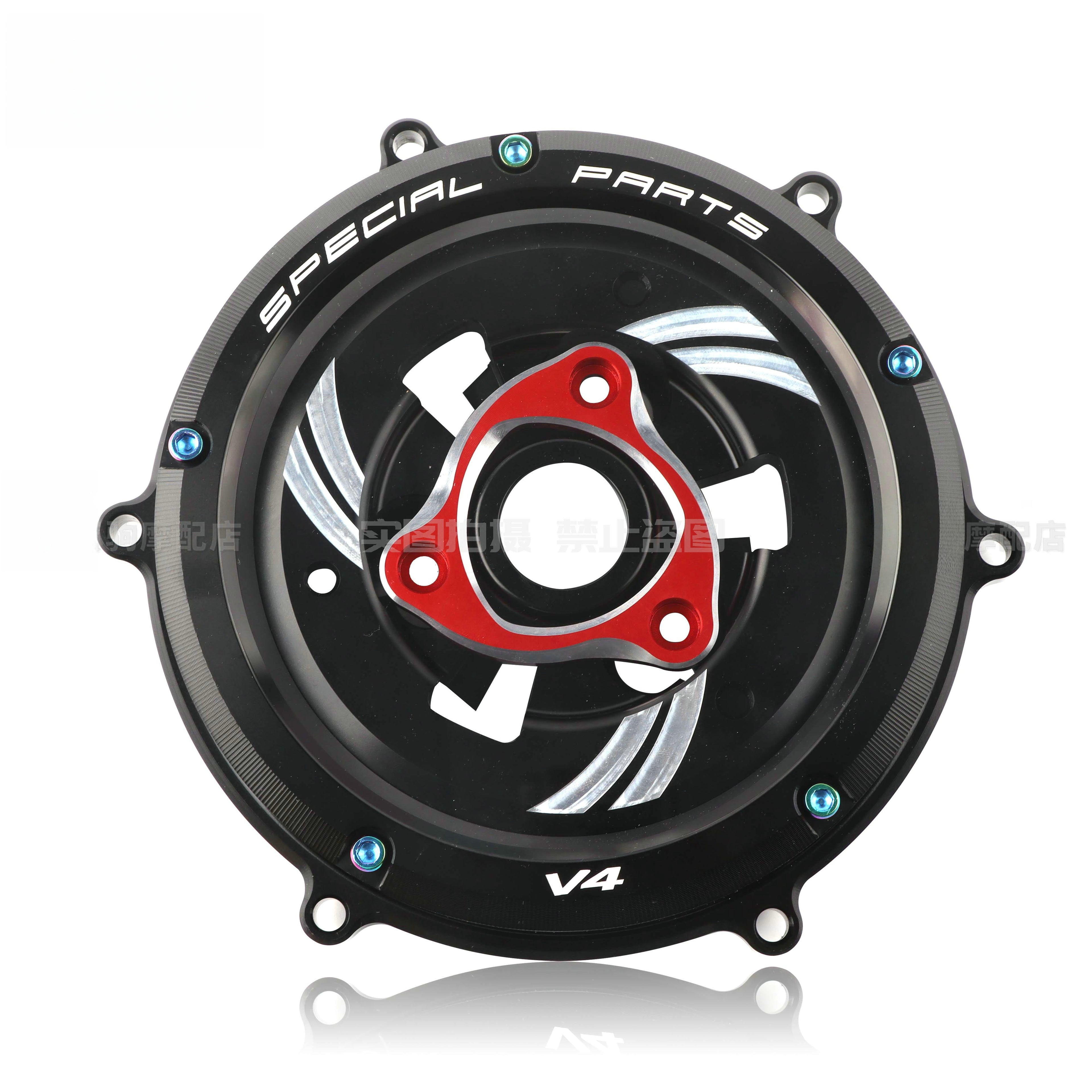 Ducati 959 / 1199 / 1299 / Panigale V2 / V4 / V4S Transparent Clutch Cover Kit Clear Clutch Side Cover Upgrade